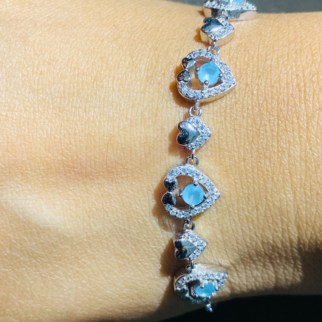 Blue Heart Bracelet