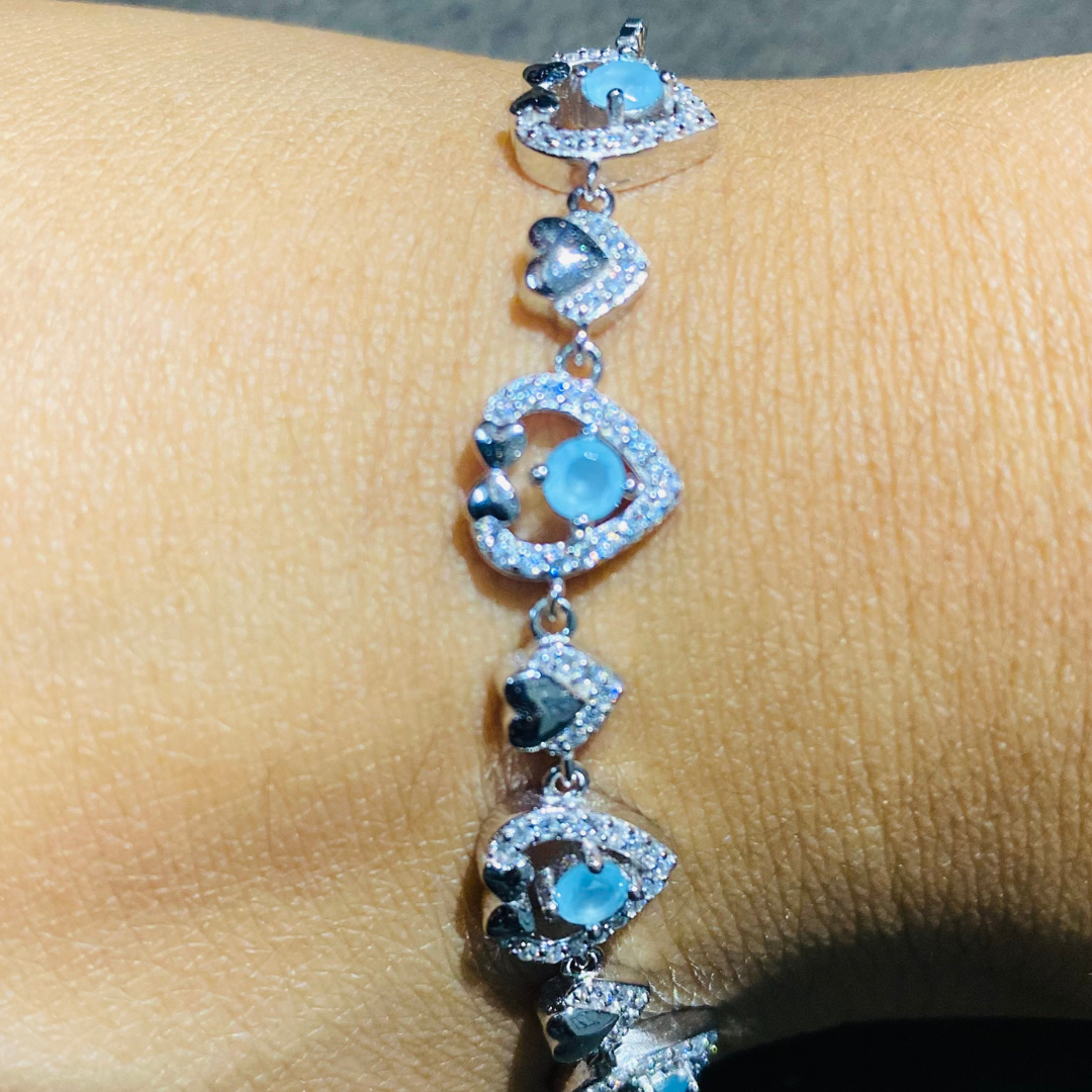 Blue Heart Bracelet