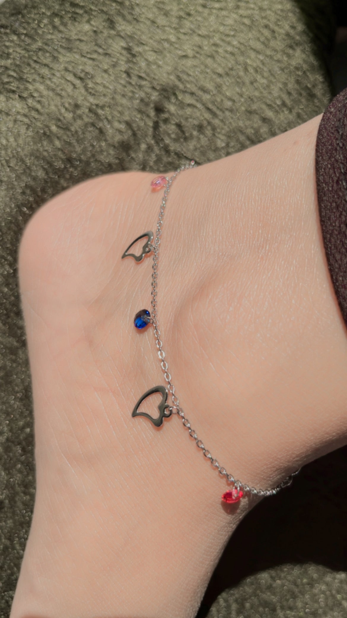 Heart Stone Anklet