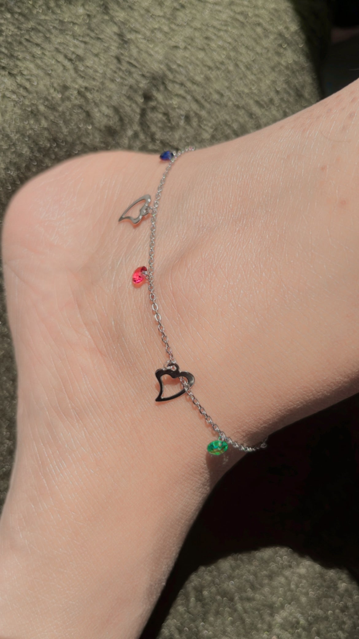 Heart Stone Anklet