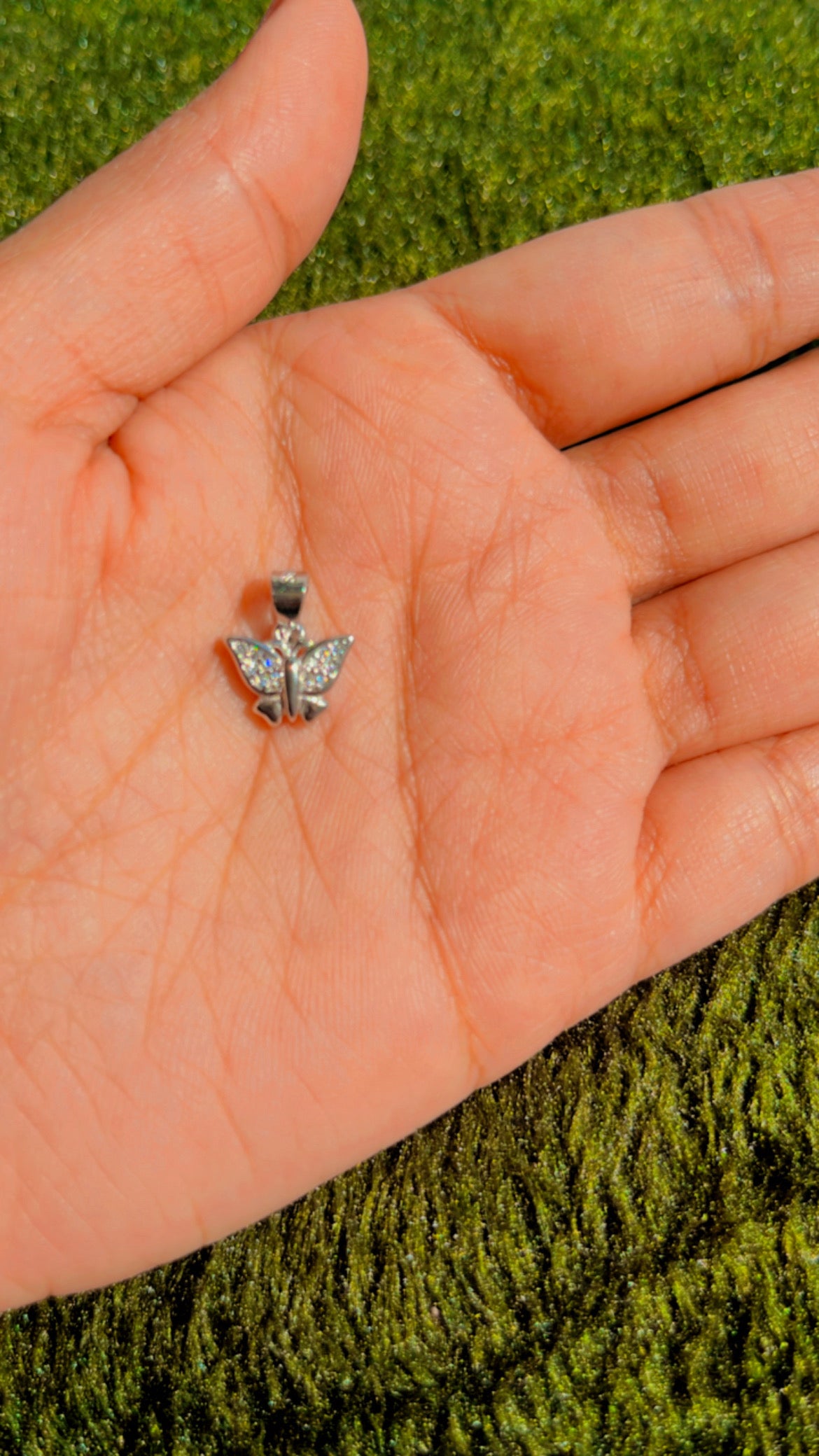 Butterfly Pendant half solid