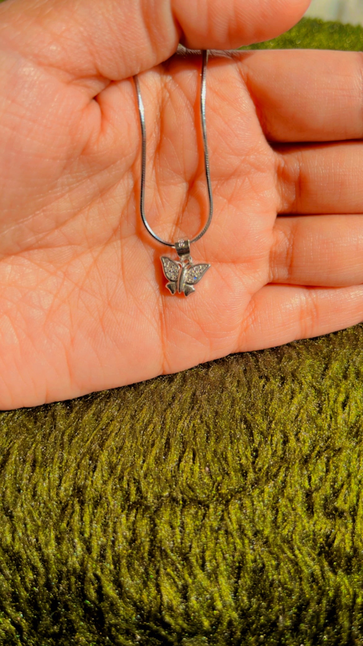 Butterfly Pendant half solid
