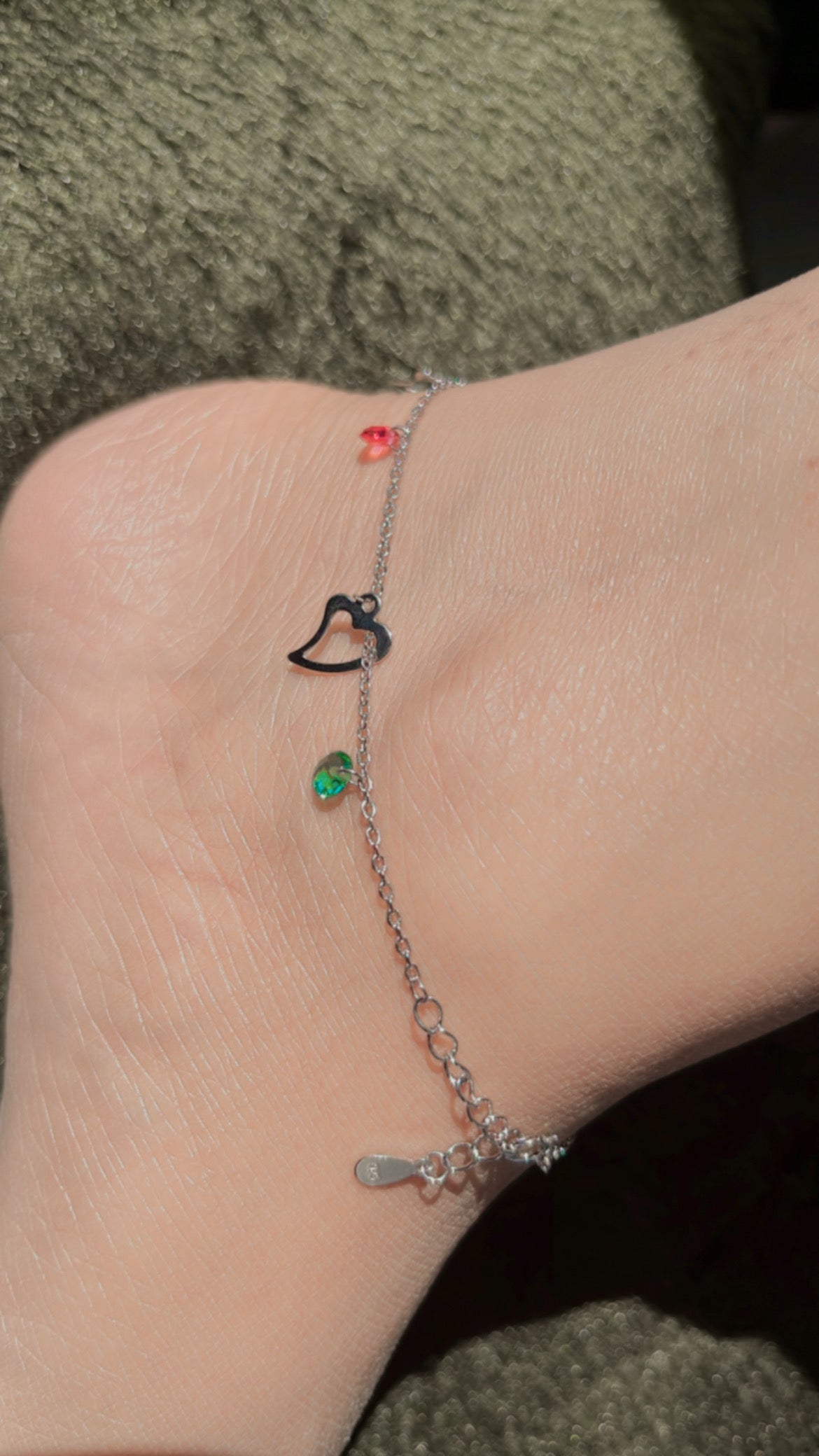 Heart Stone Anklet