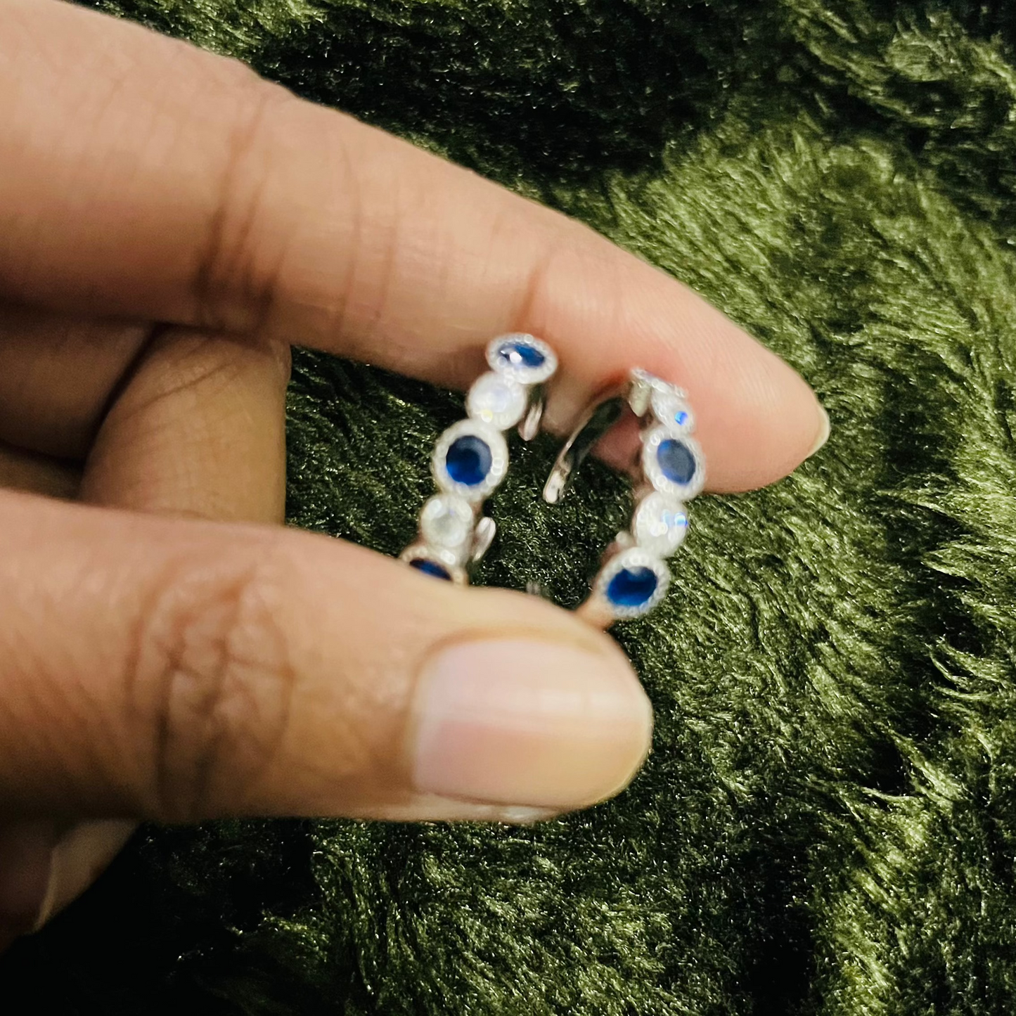 Half toe ring blue