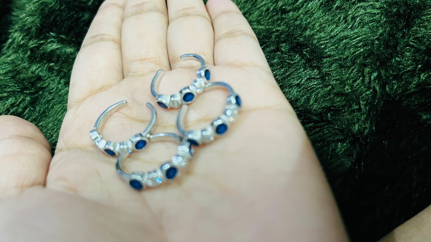 Half toe ring blue