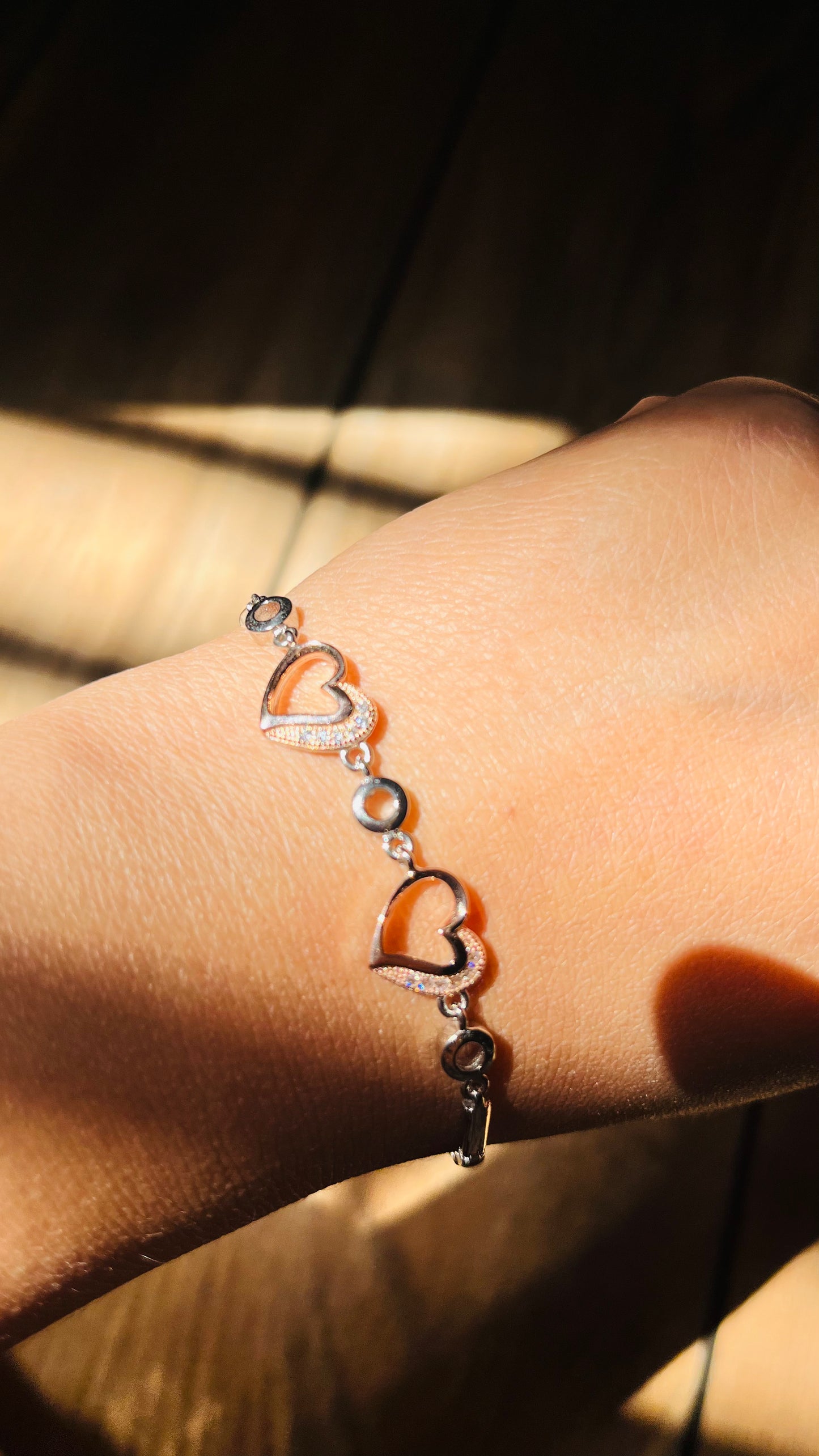 Rose gold heart bracelet