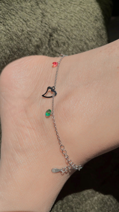 Heart Stone Anklet